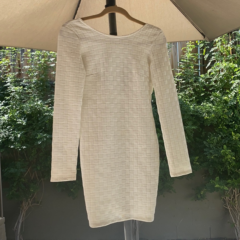TOPSHOP WOMENS BODYCON DRESS WHITE SIZE 6 DESIGNER